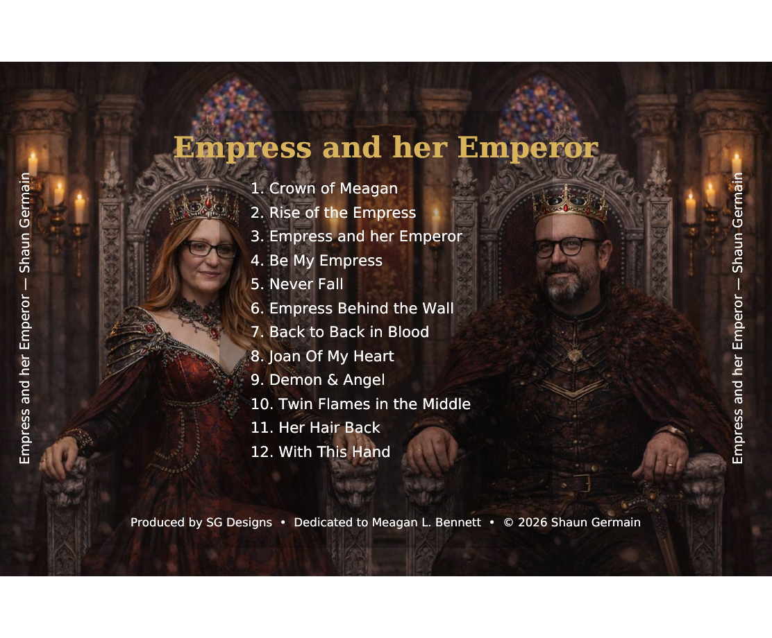 Back cover and track list preview for The Empress and her Emperor OST